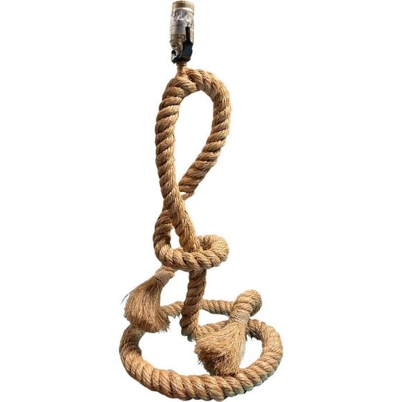 Vintage Mid-Century circa 1950/60s Decorative Nautical Rope Lamp